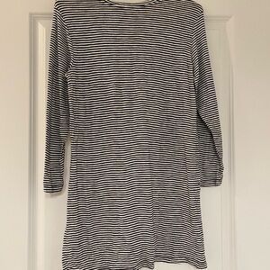 Old Navy Luxe Black and White Striped Top